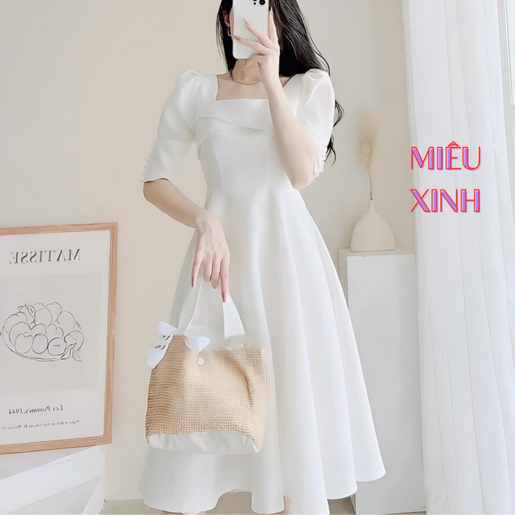 Đầm Dự Tiệc Thiết Kế Xinh Đẹp , Váy Trắng Dáng Dài Siêu Xinh Hàng Cao Cấp.