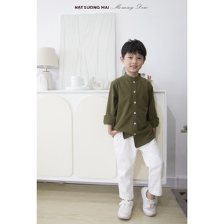 Áo sơ mi dài tay _ Màu xanh rêu