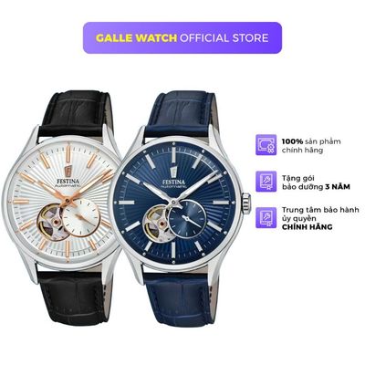 Đồng hồ cơ nam Festina F16975 phong cách sang trọng, kính cứng cao cấp, chịu nước 3ATM, dây da đeo tay thời trang