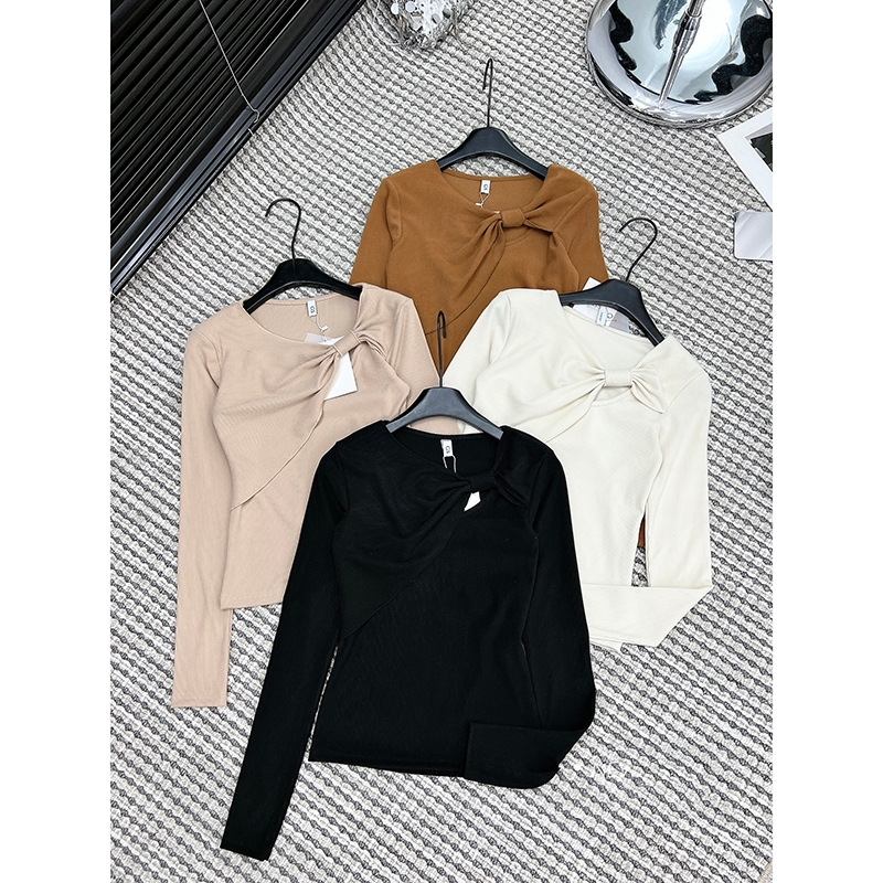 Áo Len Tăm Nơ Lệch Cách Điệu Thời Trang Quảng Châu AP149 - Vin Store