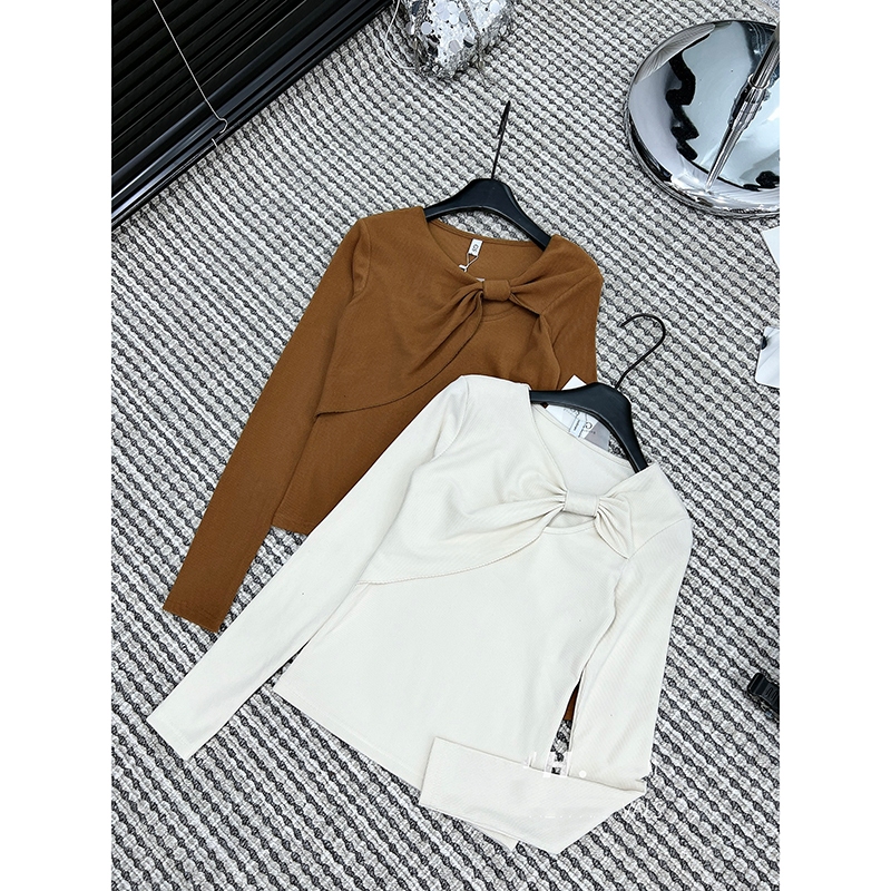 Áo Len Tăm Nơ Lệch Cách Điệu Thời Trang Quảng Châu AP149 - Vin Store