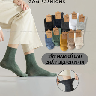 Tất cổ cao nam nữ GOMTAT chất liệu cotton co giãn thoáng khí khử mùi tốt êm chân  -TCC-KOL-1303