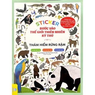 Sách - sticker bước vào thế giới thiên nhiên kỳ thú - tập 1 - thám hiểm rừng rậm