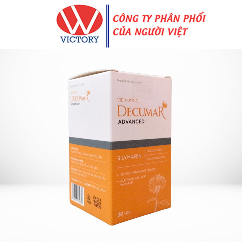 Viên Uống Decumar Advanced - Hỗ trợ giảm mụn nhọt, rôm sảy, mẩn ngứa - 30 Viên - VIC Pharmacy