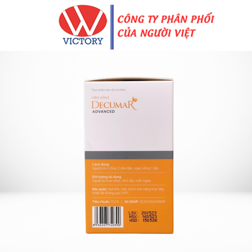 Viên Uống Decumar Advanced - Hỗ trợ giảm mụn nhọt, rôm sảy, mẩn ngứa - 30 Viên - VIC Pharmacy