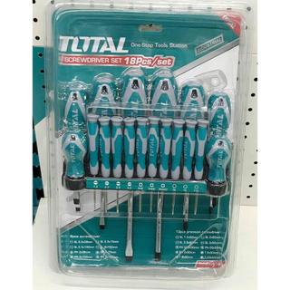 Bộ tuốc nơ vít 18 chi tiết total tht250618