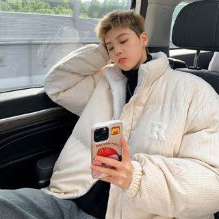 Áo Phao Nhung Tăm Lót Lông Cừu Mặc Được 2 Mặt Mẫu Mới Phong Cách Dành Cho Nam