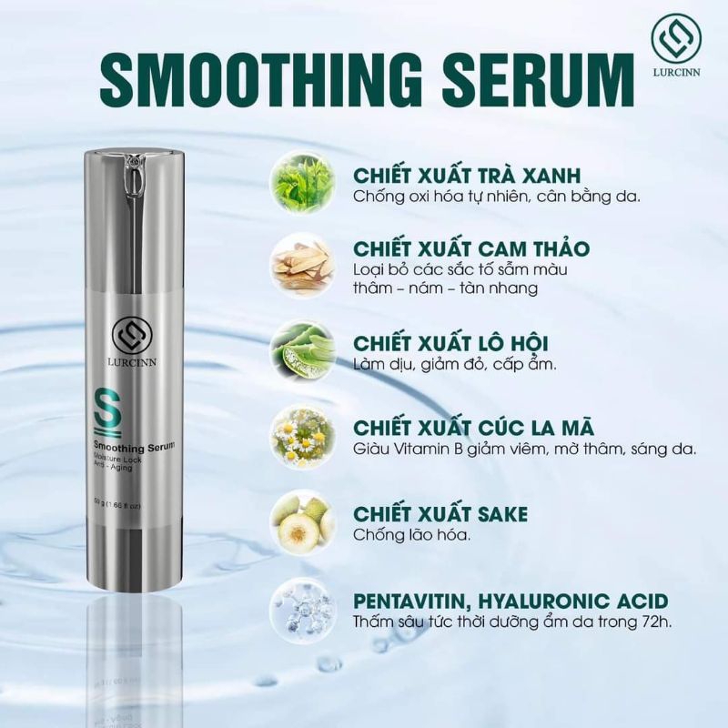 serum smoothing, serum cấp ẩm lurcinn