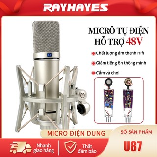 Rayhayes mic thu âm u87 chuyên nghiệp chính hãng, mic hát livetream hay.mic thu âm chuyên nghiệp.