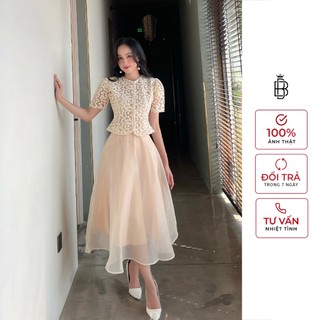 Bbstore's set áo hoa kèm chân váy thời trang đi làm dự tiệc sang trọng - k739