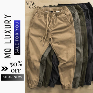Quần Jogger Kaki - JG1 Cạp Chun Trẻ Trung, Jogger Kaki Nam Cao Cấp Vải Cotton Mềm Sau Giặt MQ LUXURY