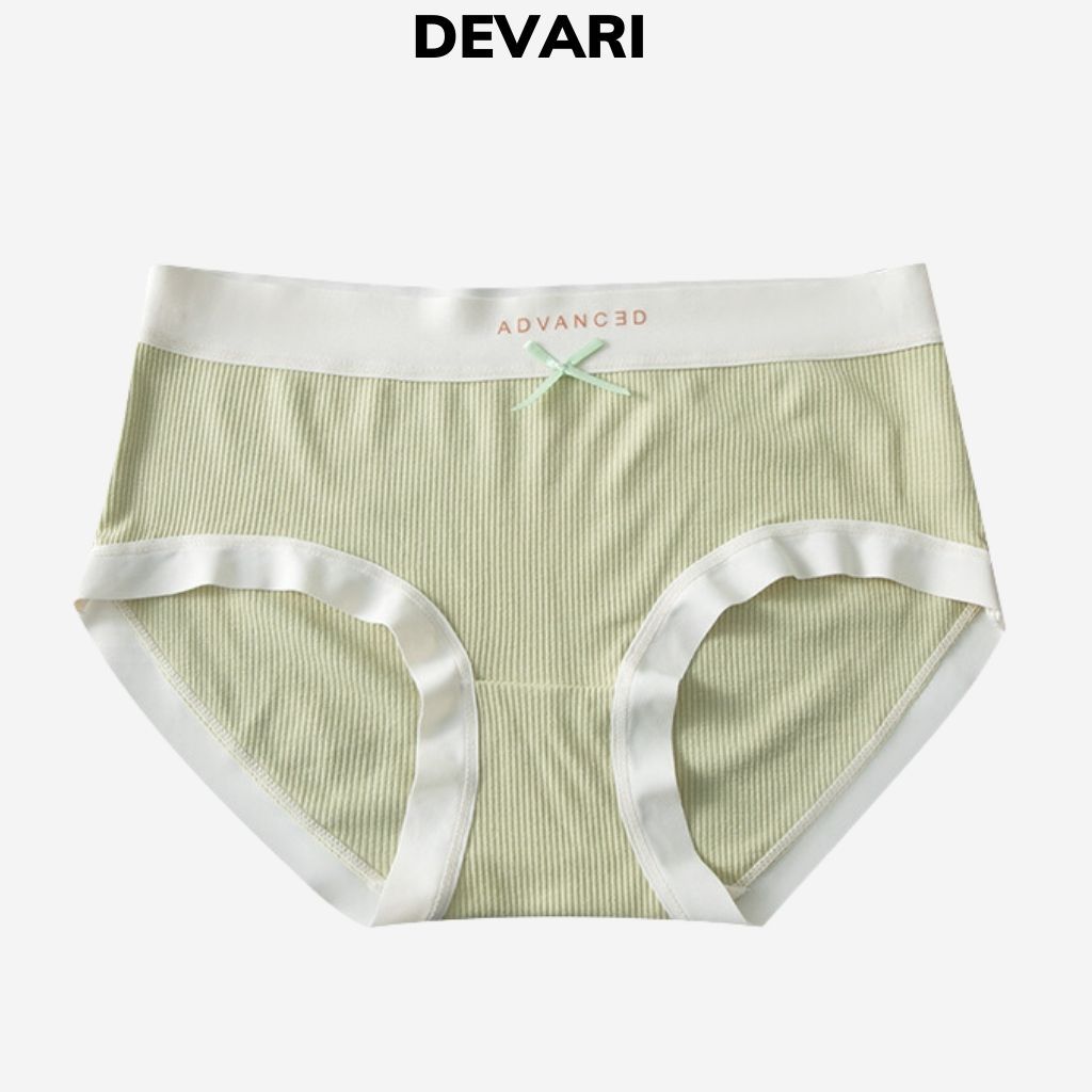 Quần lót nữ cotton ren viền cao cấp co dãn đa chiều họa tiết nơ cute dễ thương trẻ trung ôm dáng gợi cảm DEVARI L916
