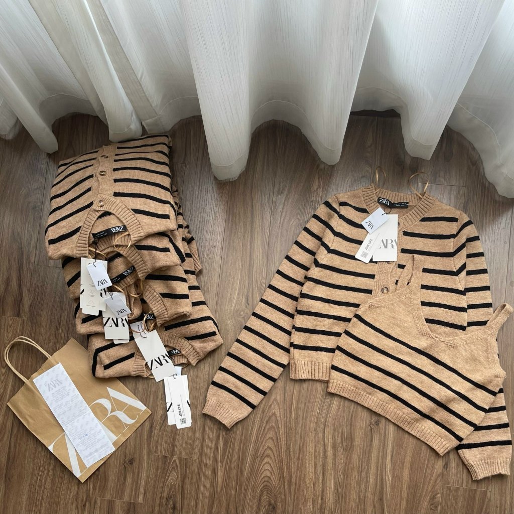 BNO8_SET CADIGAN+ ÁO 2 DÂY ZR KẺ BE