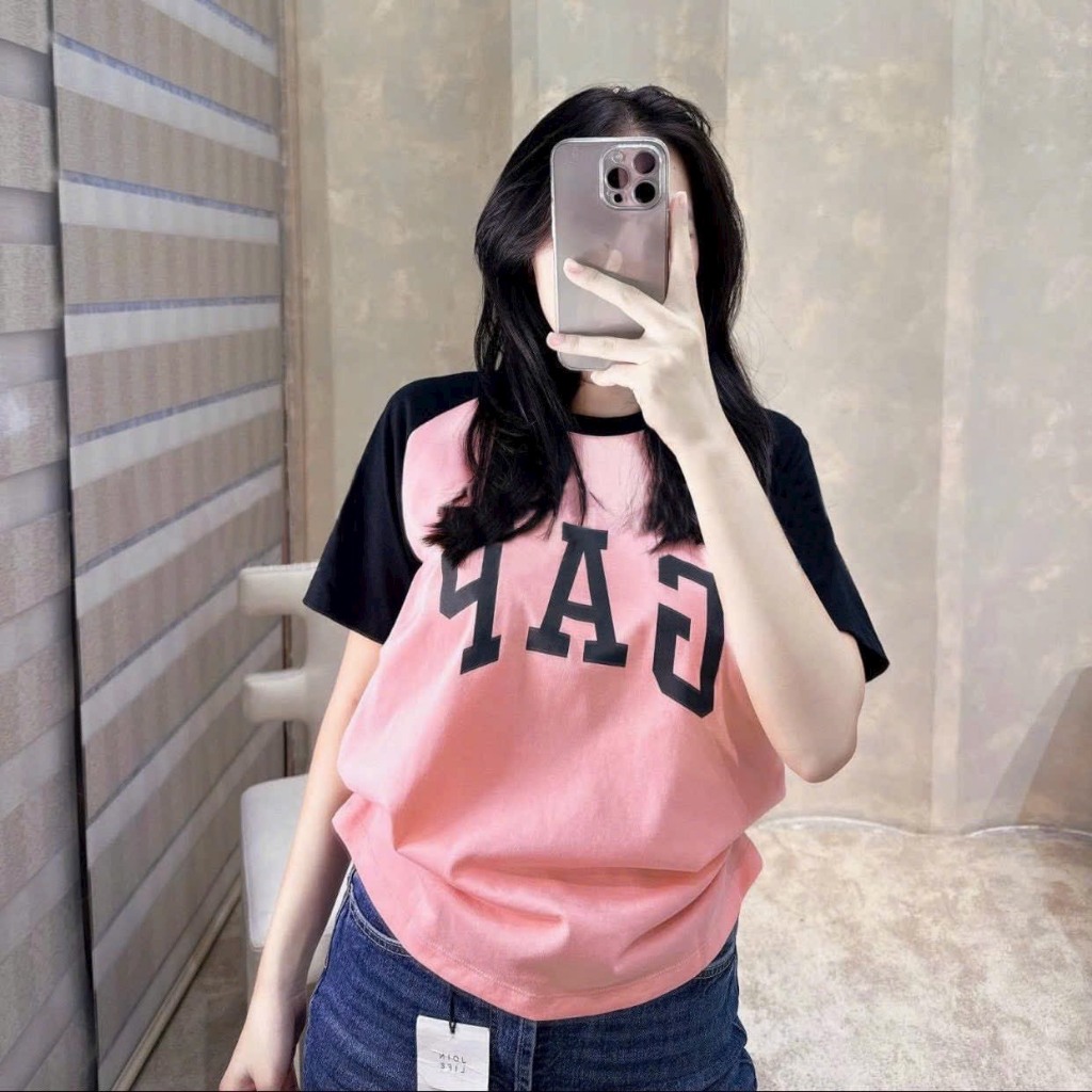 ÁO PHÔNG NỮ CỘC TAY CHỮ G.A.P 5 MÀU