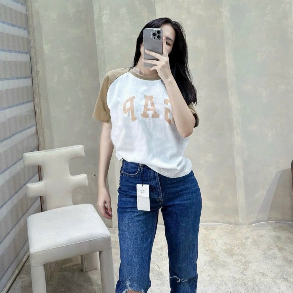 ÁO PHÔNG NỮ CỘC TAY CHỮ G.A.P 5 MÀU