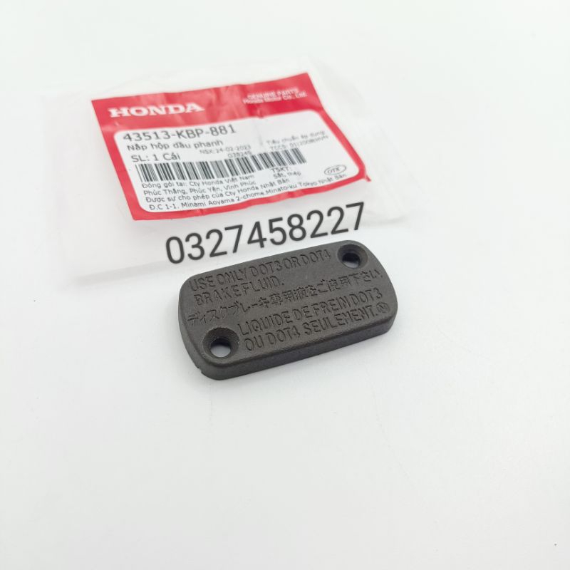 Nắp cùm bình dầu phanh, thắng xe WAVE RS, S110, RSX, FUTURE 125... bạc zin