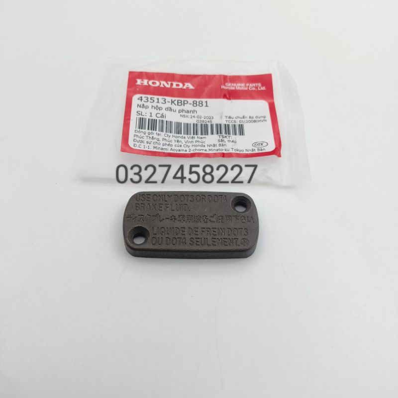 Nắp cùm bình dầu phanh, thắng xe WAVE RS, S110, RSX, FUTURE 125... bạc zin