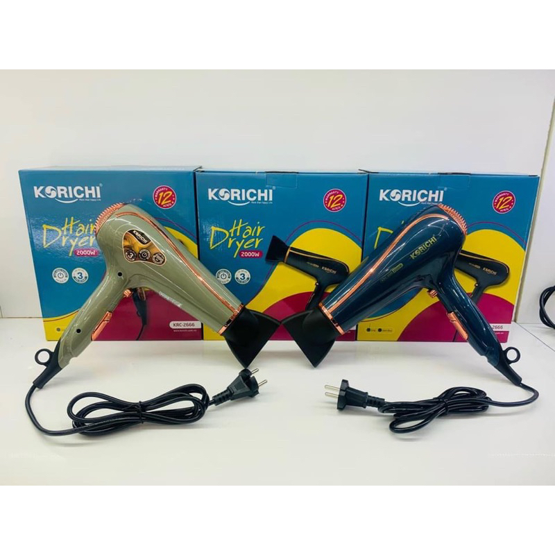 Máy sấy tóc KORICHI 2 chiều hàng chuẩn xịn sấy cực mạnh,dòng máy sấy tóc chuyên dụng cho salon-Bảo Hành 12 Tháng