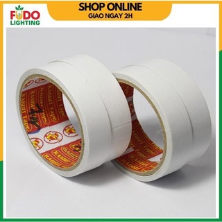 Băng keo dính màu trắng 2 mặt 2,4cm - 5cm siêu dính