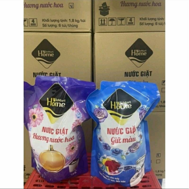 《Mua 1 Tặng 1》Nước giặt WinMart Home 1.8kg​.Không bạc màu,hương thơm bền lâu.
