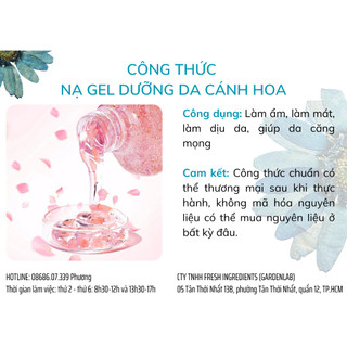 Kit làm 5 kg gel cánh hoa dưỡng da, phục hồi da
