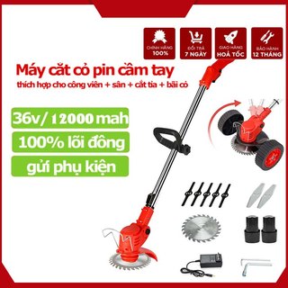 Máy cắt cỏ dụng pin 2200w 12000mah tỉa cành cầm tay Máy cắt cỏ khủng máy cắt hàng rào cơ mạnh Tiện dụng cho dọn cỏ vườn
