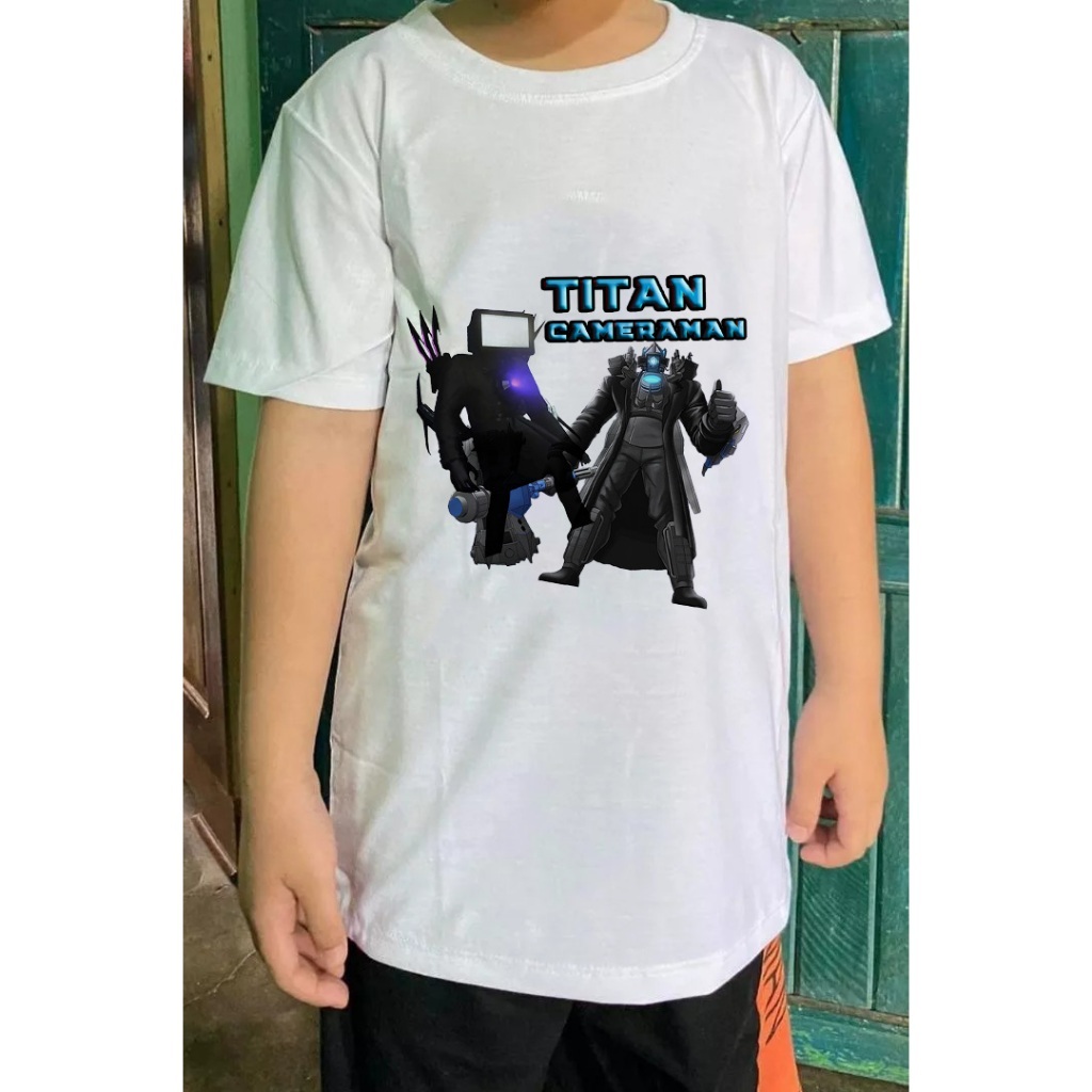 Áo thun trẻ em Skibidi Toilet Titan TV Man, Spearkerman, titan PC man
