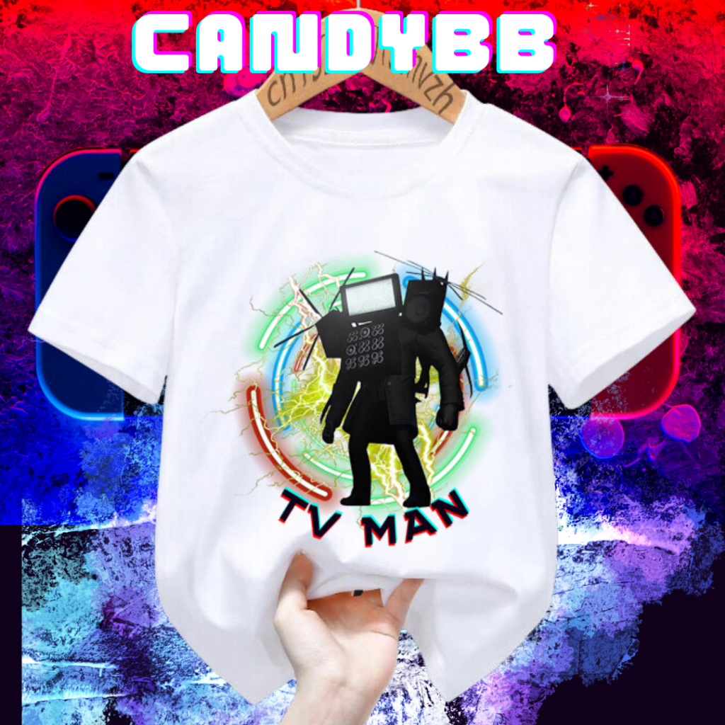 Áo Thun cho bé Titan TV MAN phiên bản nâng cấp Quái Vật Đầu Tivi Skibidi Toilet