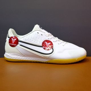 (Có khâu Full đế) ( HOẢ TỐC) Giày Bóng Đá Futsal Tiempo 9 Pro Trắng Đế Nâu Trong IC