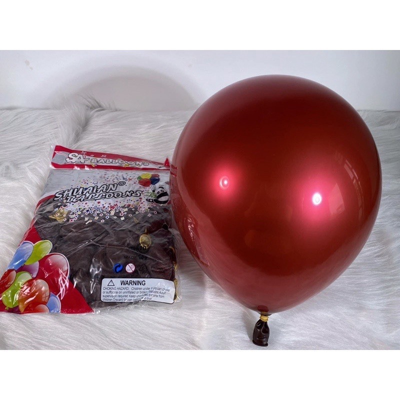 Bong Bóng Bay trang trí sinh nhật phòng cưới. Bóng siêu Nhũ đỏ 2 lớp hàng dày