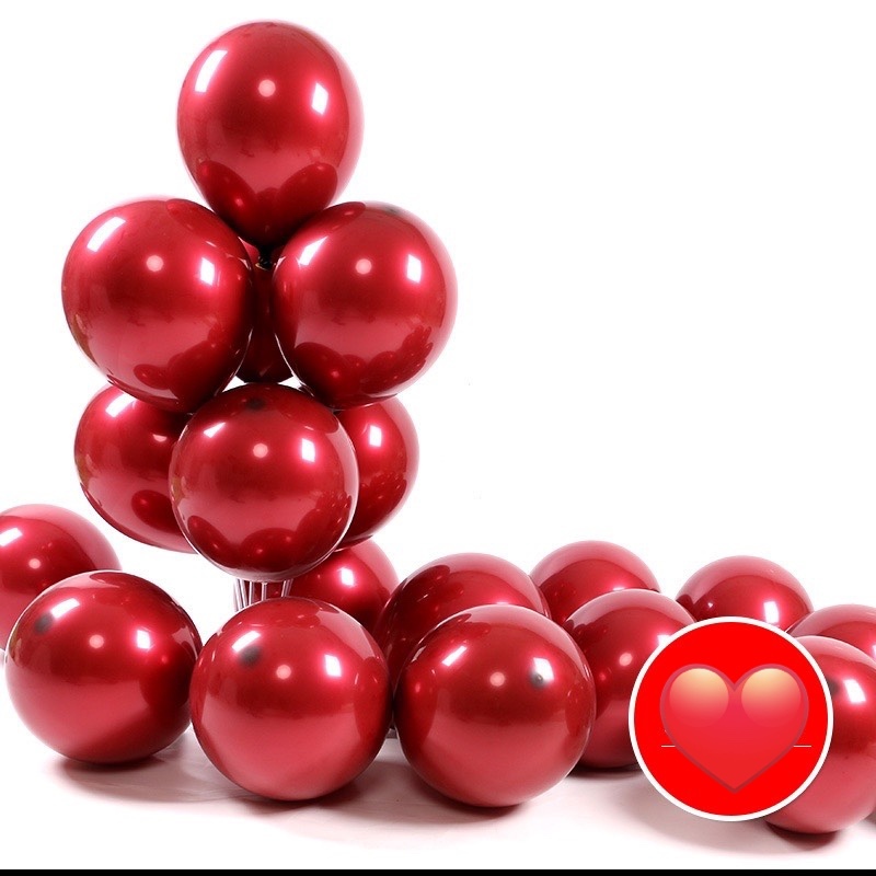 Bong Bóng Bay trang trí sinh nhật phòng cưới. Bóng siêu Nhũ đỏ 2 lớp hàng dày
