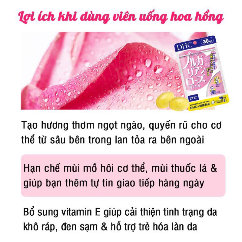 VIÊN UỐNG HOA HỒNG THƠM BODY DHC GÓI 40 VIÊN