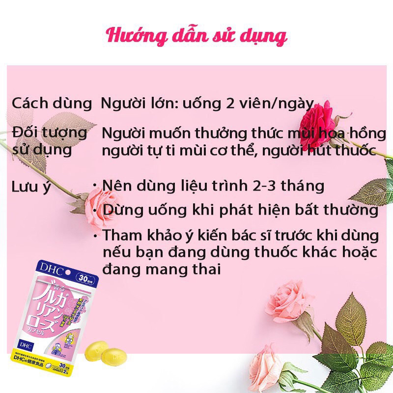 VIÊN UỐNG HOA HỒNG THƠM BODY DHC GÓI 40 VIÊN