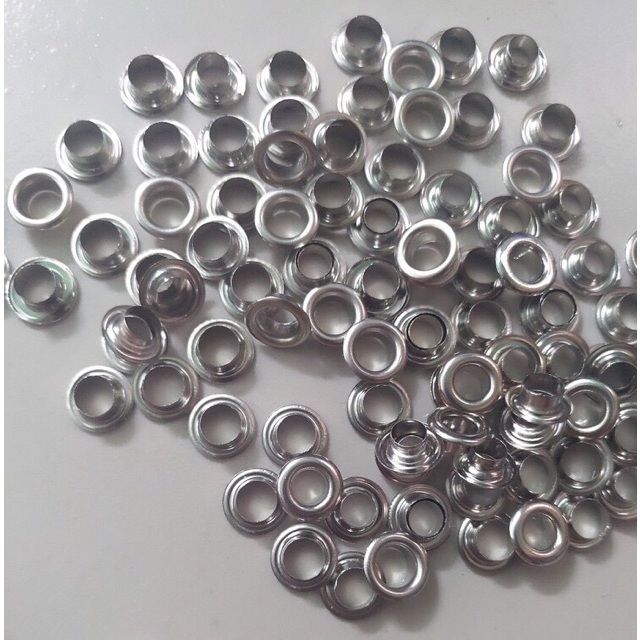 Khoen mắt cáo 10mm đóng bạt, Khuy bạt 10 li Bằng sắt Túi 100 bộ