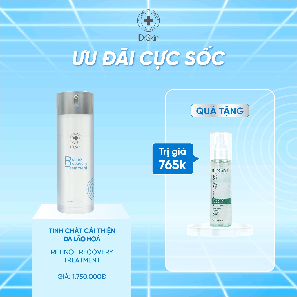 [MUA 1 TẶNG XỊT DƯỠNG] Kem dưỡng Retinol Recovery Treatment iDr.Skin cải thiện làn da lão hóa 30ml