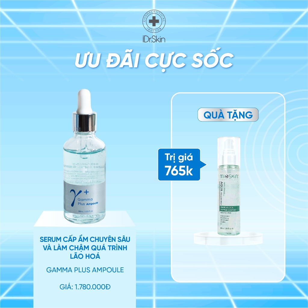 Tinh chất dưỡng ẩm IDr.Skin Gamma Plus Ampoule giúp trắng sáng mềm mịn da 50ml