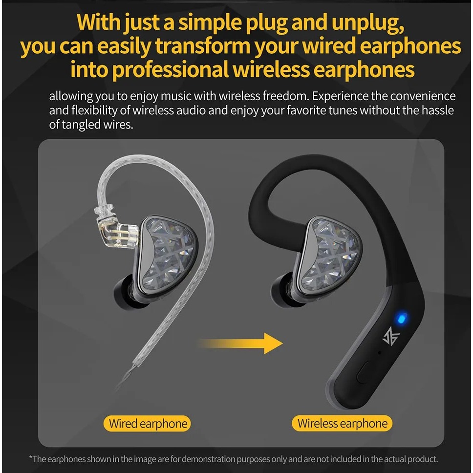 Cáp bluetooth KZ AZ20 Wireless Upgrade Ear Hook Cable C PIN Bluetooth-compatible 5.3 Snapdragon Sound Technology aptX HD
