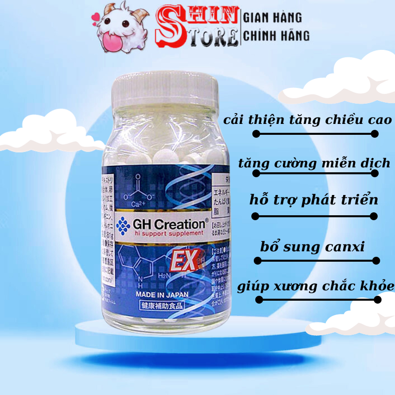 Viên Uống Tăng Chiều Cao GH Creation EX+ Mẫu Nhật Bản 270 Viên Chính hãng