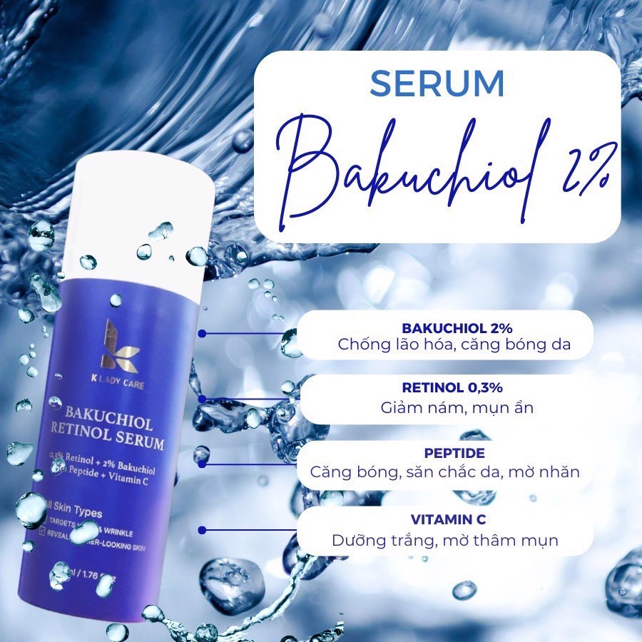 Serum Căng Bóng Chống Lão Hóa Retinol Bakuchiol 2% K Lady Care