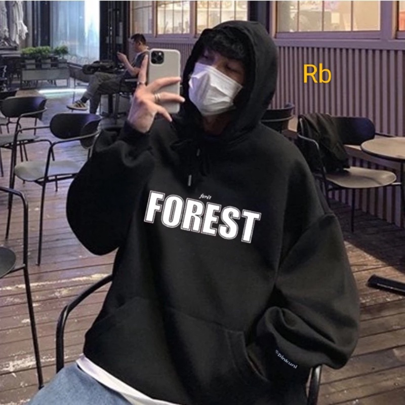 Áo Hoodie From Rộng Chữ Forest Chất Nỉ Dày Dặn Xịn Xò Trẻ Trung