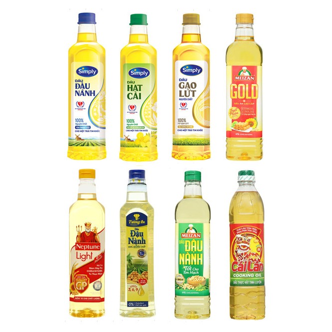 Dầu Ăn Các loại chai 1L