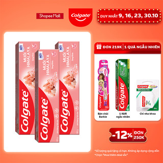 Bộ 3 Kem đánh răng Colgate thiên nhiên muối Himalaya sáng khỏe 180g