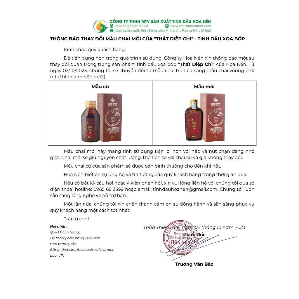 Thất diệp chi - tinh dầu x.oa b.óp - Hoa Nén - 100ml