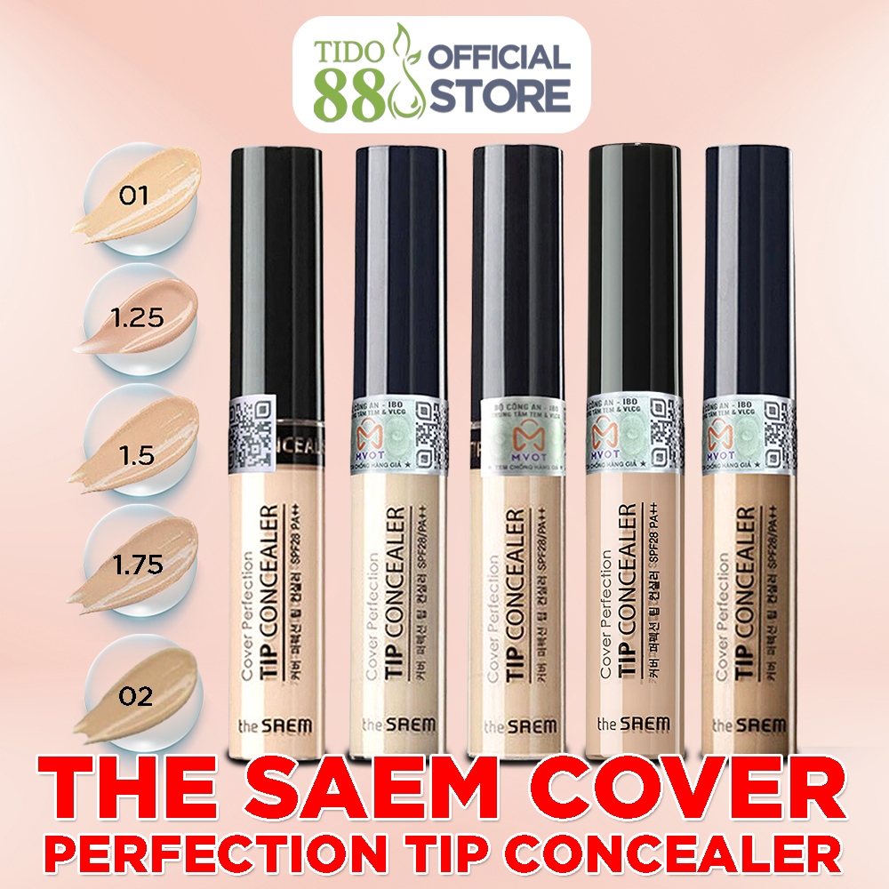 Kem che khuyết điểm The Saem Cover Perfection Tip Concealer 6.5g NPP Tido88