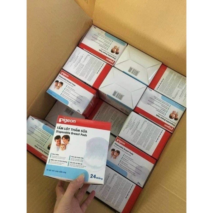 Miếng lót thấm sữa Pigeon hộp 24 miếng tiện lợi, thoải mái cho mẹ khi ra ngoài , banbuondososinh1