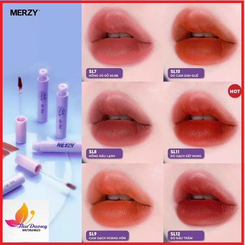 Son Kem Lì Merzy Soft Touch Lip Tint 3g #SL8 FEEL LOST: Màu hồng nâu lạnh