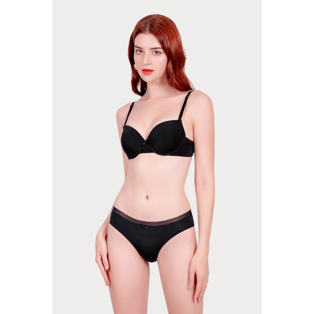 Combo 5 Quần lót bikini nữ Misaki trơn dáng cơ bản thoáng mát mỏng nhẹ M1027