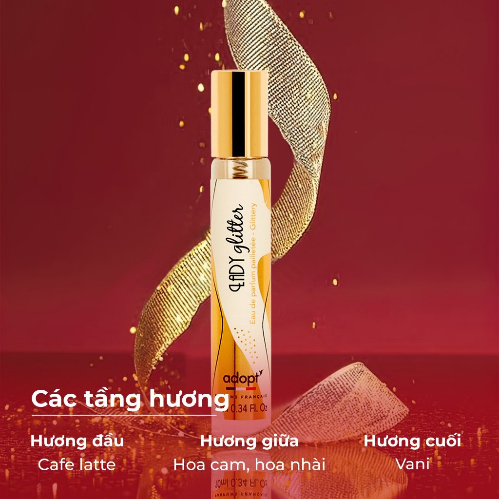 Nước hoa nữ mini ADOPT EDP 10ml chính hãng thơm lâu Quyến Rũ Ngọt Ngào Sang Trọng