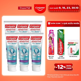 Bộ 6 Kem đánh răng Colgate ngăn ê buốt Sensitive Pro Relief cho răng nhạy cảm 110g