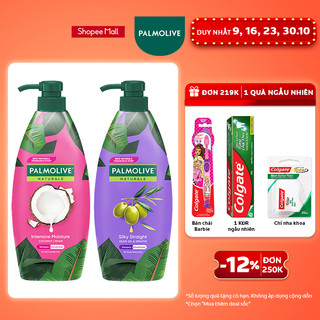 Bộ 2 Dầu gội Palmolive kèm dầu xả chiết xuất Sữa dừa và Keratin kết hợp quả ô liu 600ml